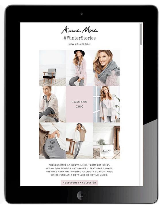 ‘Anna Mora’ Online newsletter design