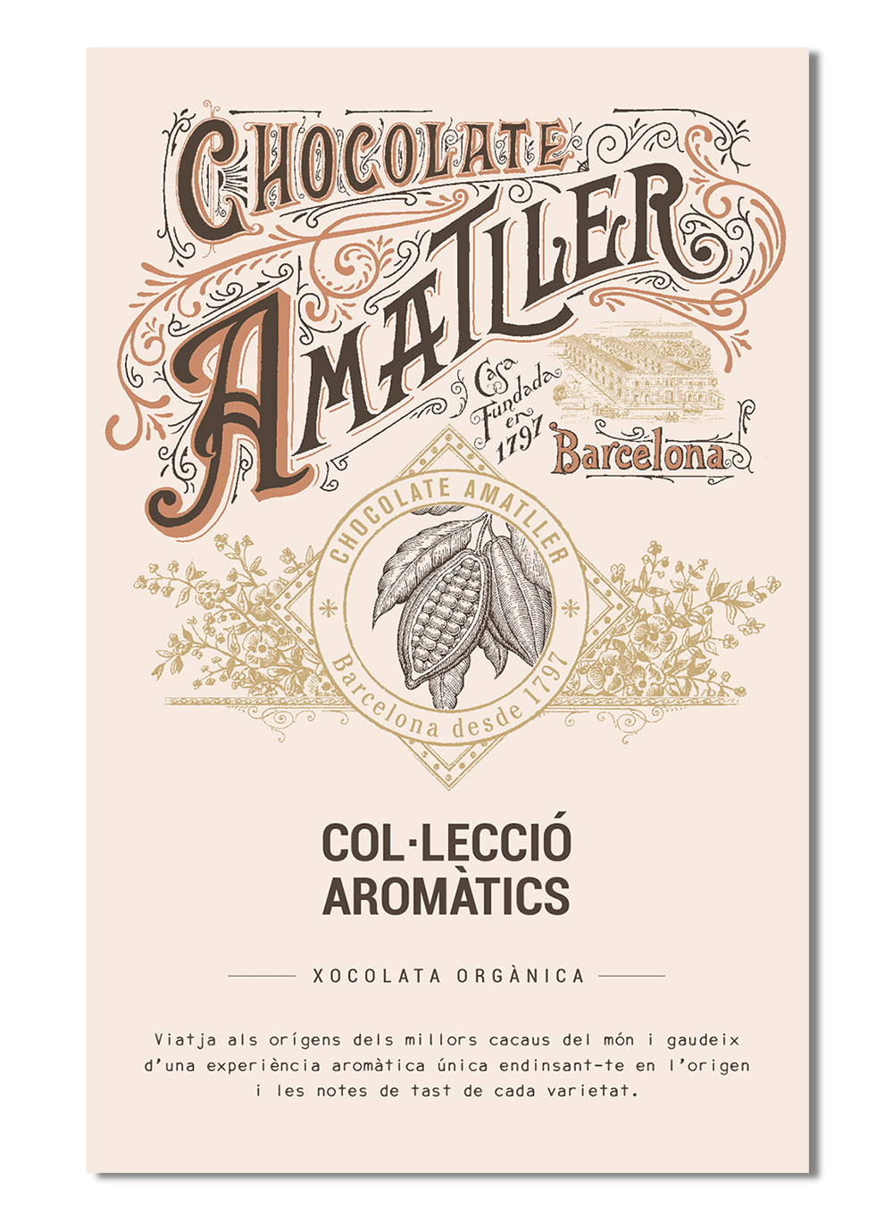 Folleto “Colección Aromatics” de Chocolate Amatller